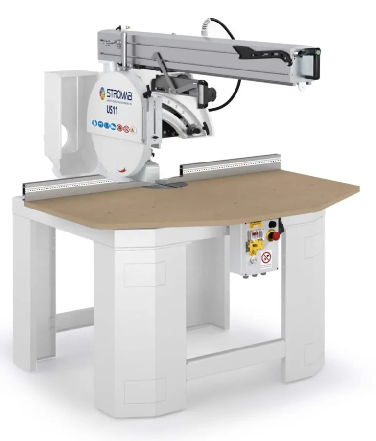 Scie de tronçonnage automatique avec table d’alimentation pour la coupe des montants
